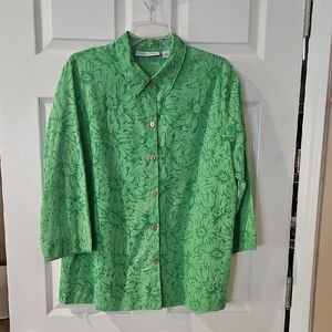 Sag Harbor Leafy Green Blouse